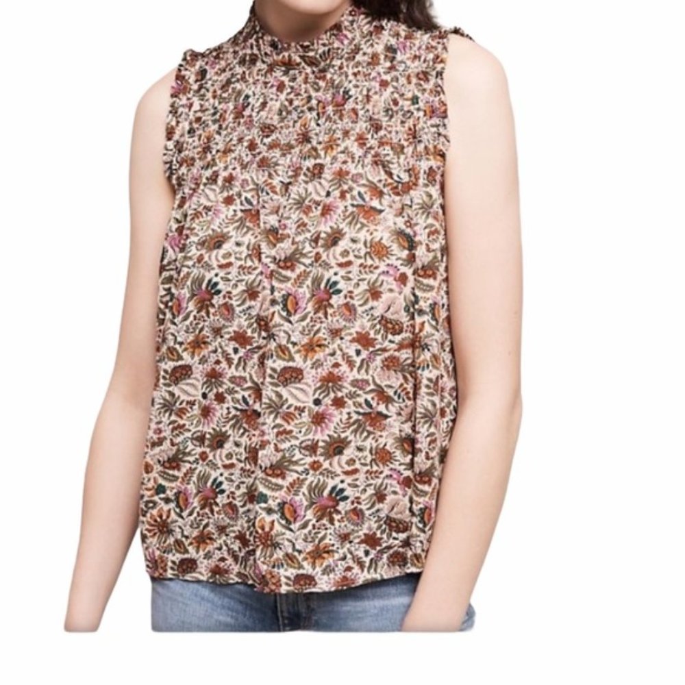 Anthropologie Maeve Darby Smocked Top